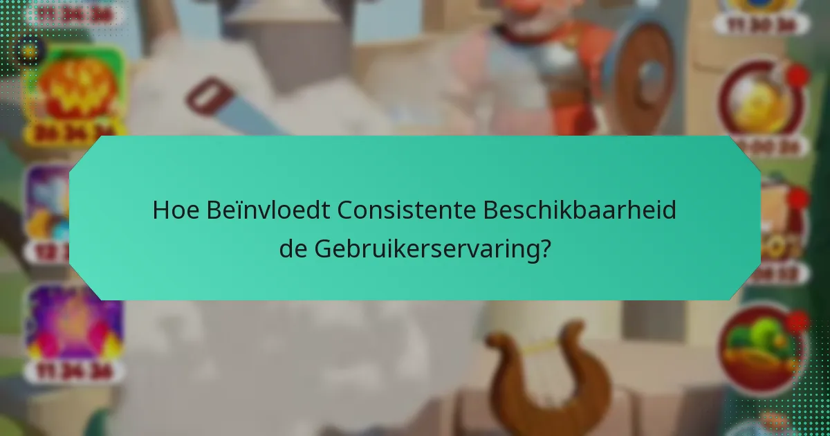 Hoe Beïnvloedt Consistente Beschikbaarheid de Gebruikerservaring?