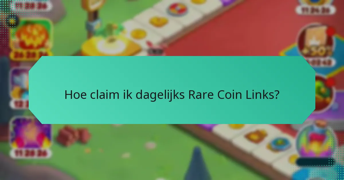 Hoe claim ik dagelijks Rare Coin Links?