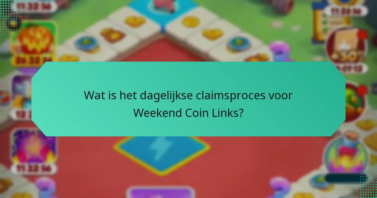 Wat is het dagelijkse claimsproces voor Weekend Coin Links?