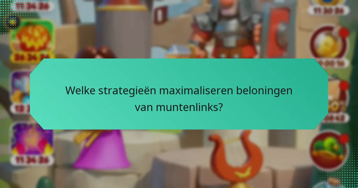 Welke strategieën maximaliseren beloningen van muntenlinks?