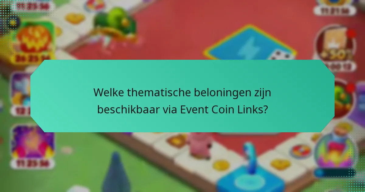 Welke thematische beloningen zijn beschikbaar via Event Coin Links?